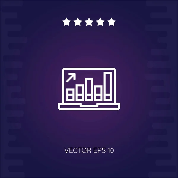 Analitikai Vektor Ikon Modern Illusztráció — Stock Vector