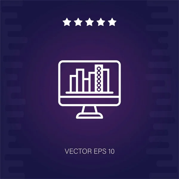 Analitikai Vektor Ikon Modern Illusztráció — Stock Vector