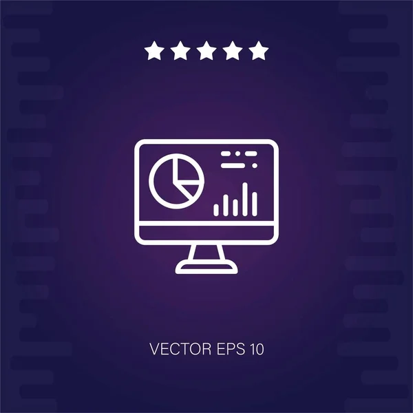 Analytics Vektor Symbol Moderne Illustration — Stockvektor