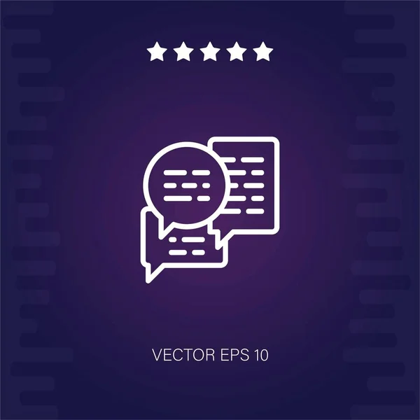 Chatt Vektor Ikon Modern Illustration — Stock vektor