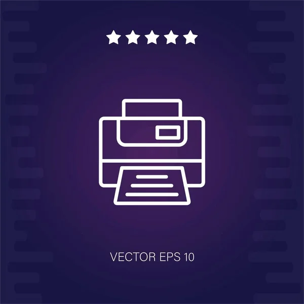 Skrivare Vektor Ikon Modern Illustration — Stock vektor