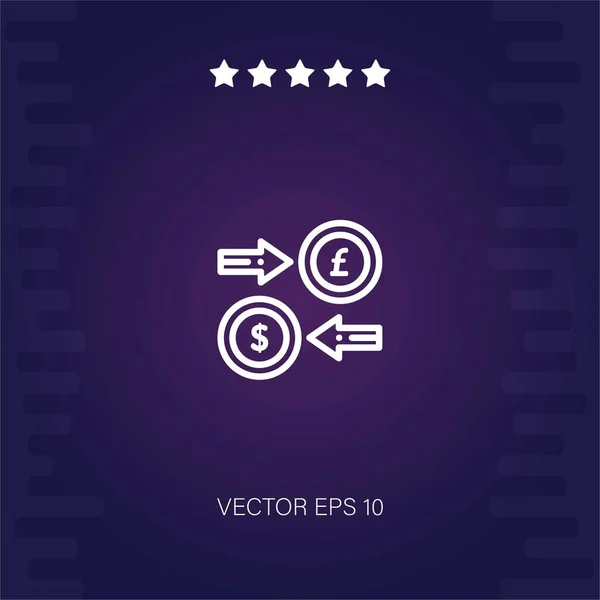 Vector Intercambio Icono Ilustración Moderna — Vector de stock