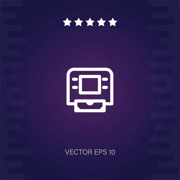 Atm Máquina Vector Icono Ilustración Moderna — Vector de stock