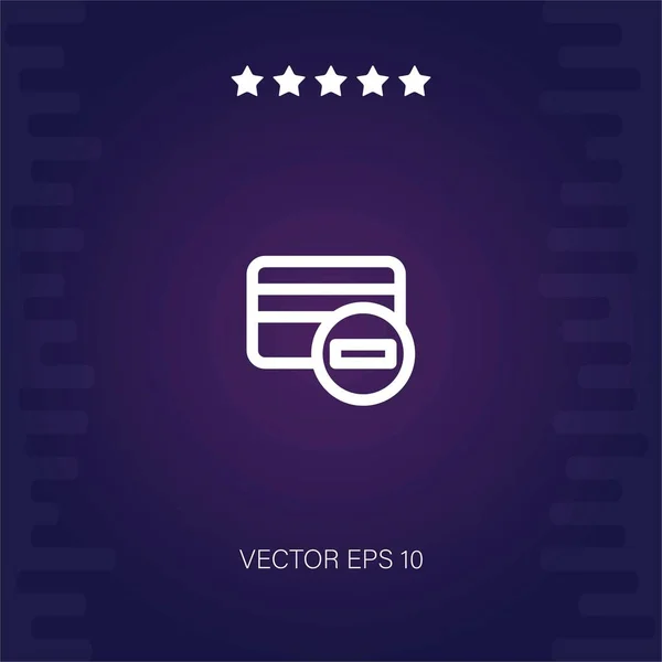 Block Kreditkarte Vektor Symbol Moderne Illustration — Stockvektor