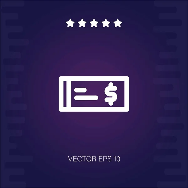 Comprobar Vector Icono Ilustración Moderna — Vector de stock