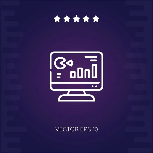 Analytics Vektor Symbol Moderne Illustration — Stockvektor