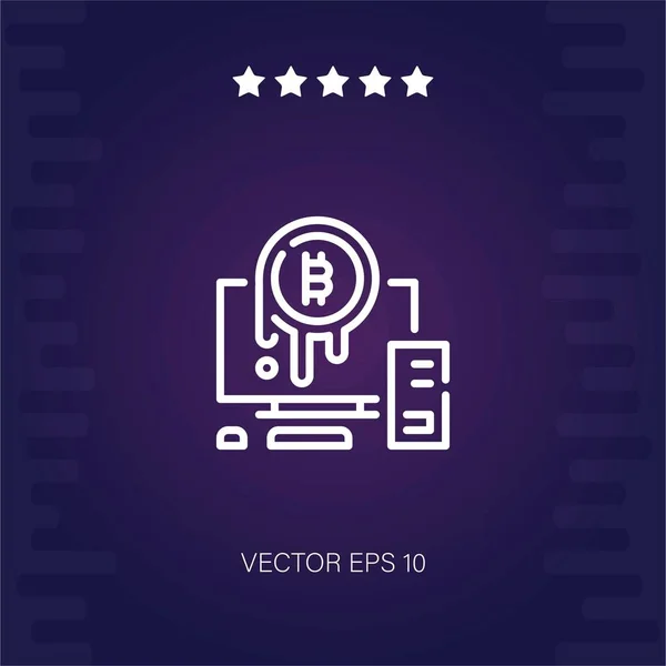 Bitcoin Vektor Symbol Moderne Illustration — Stockvektor