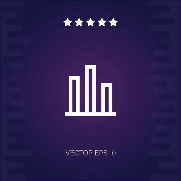 Bar Chart Vektor Ikon Modern Illusztráció — Stock Vector