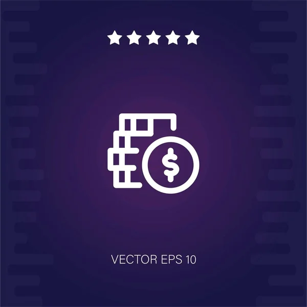 Ícone Vetor Dólar Ilustração Moderna — Vetor de Stock