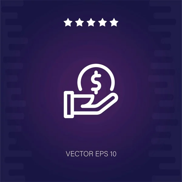 Icône Vectorielle Dollar Illustration Moderne — Image vectorielle
