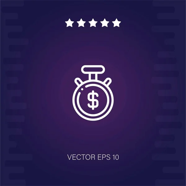 Stopwatch Vector Icono Ilustración Moderna — Vector de stock