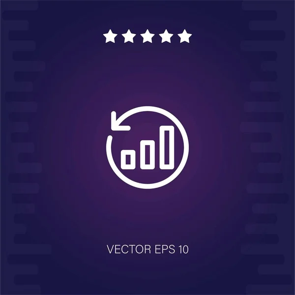 Graph Vektor Ikon Modern Illusztráció — Stock Vector