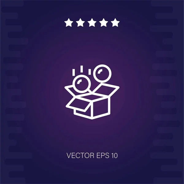 Box Vektor Symbol Moderne Illustration — Stockvektor