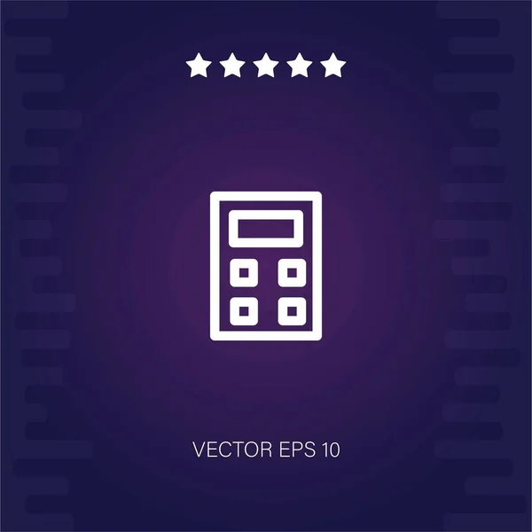 Calculadora Vector Icono Ilustración Moderna — Vector de stock