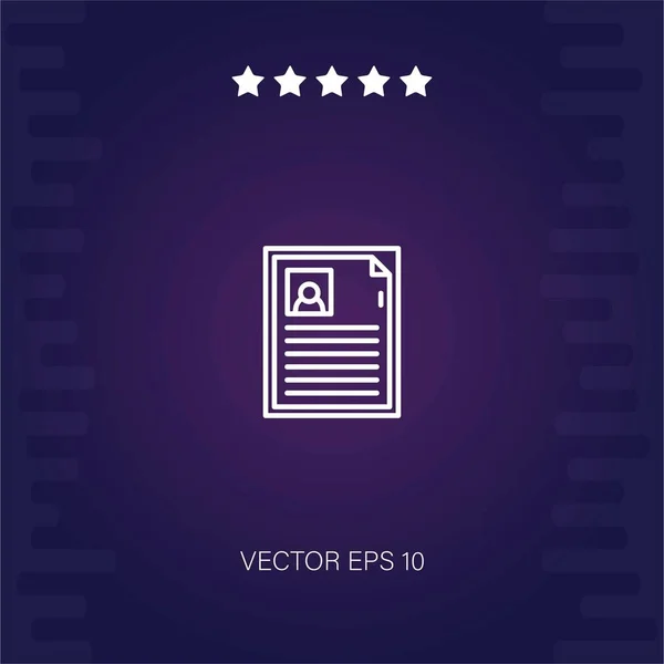 Curriculum Vektor Symbol Moderne Illustration — Stockvektor