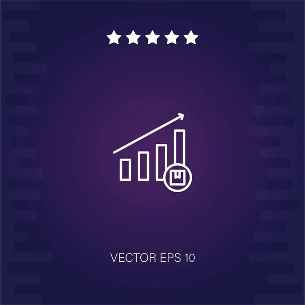 Moderní Ilustrace Vektorové Ikony Grafu — Stockový vektor