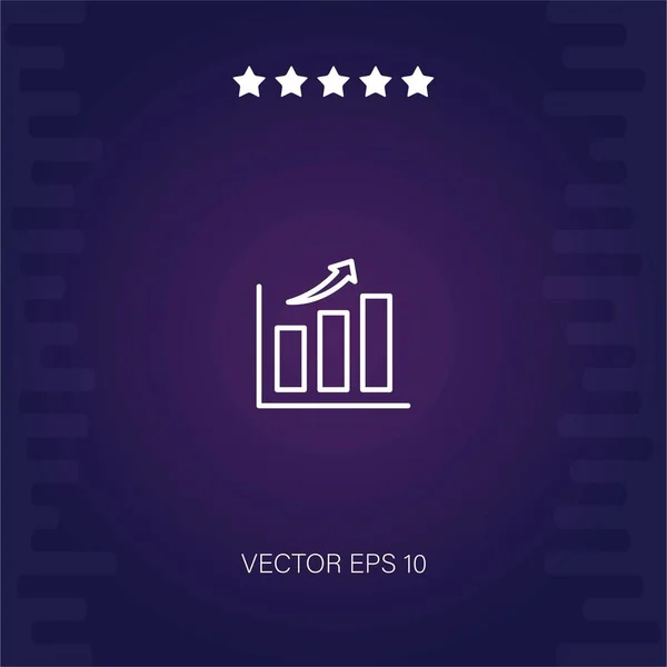 Növekedési Vektor Ikon Modern Illusztráció — Stock Vector