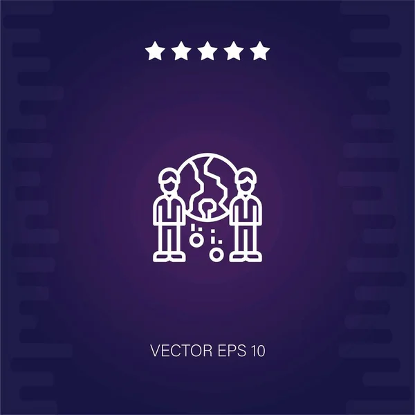 Partnerség Vektor Ikon Modern Illusztráció — Stock Vector