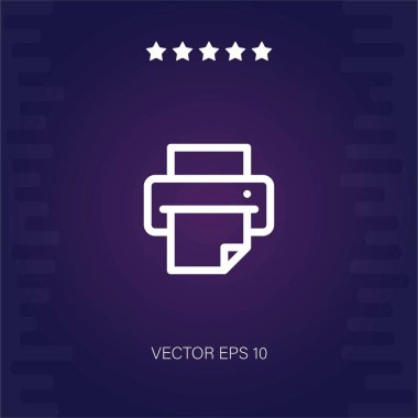 yazıcı vektör simgesi modern illüstrasyon