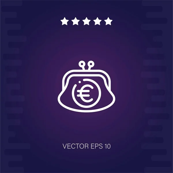 Portemonnaie Vektor Symbol Moderne Illustration — Stockvektor