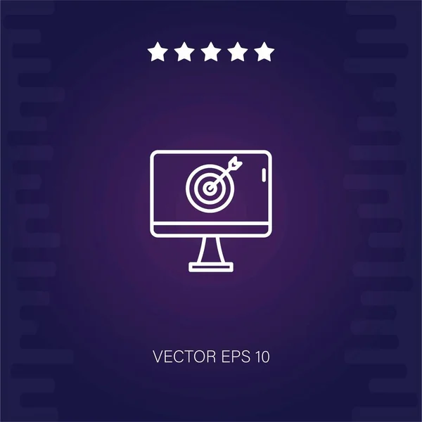 Objetivo Vector Icono Ilustración Moderna — Vector de stock
