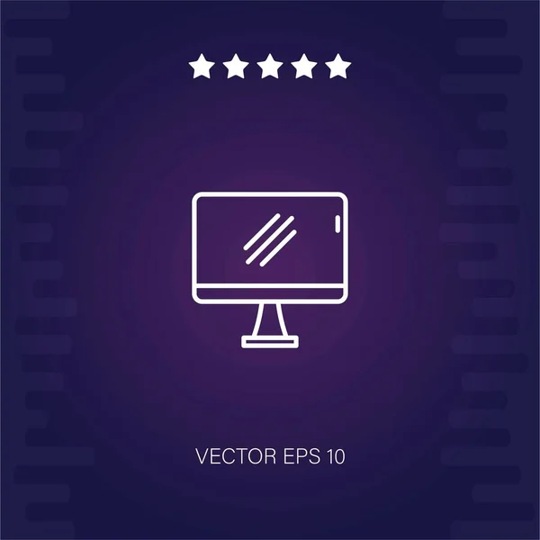 Monitor Vektor Symbol Moderne Illustration — Stockvektor