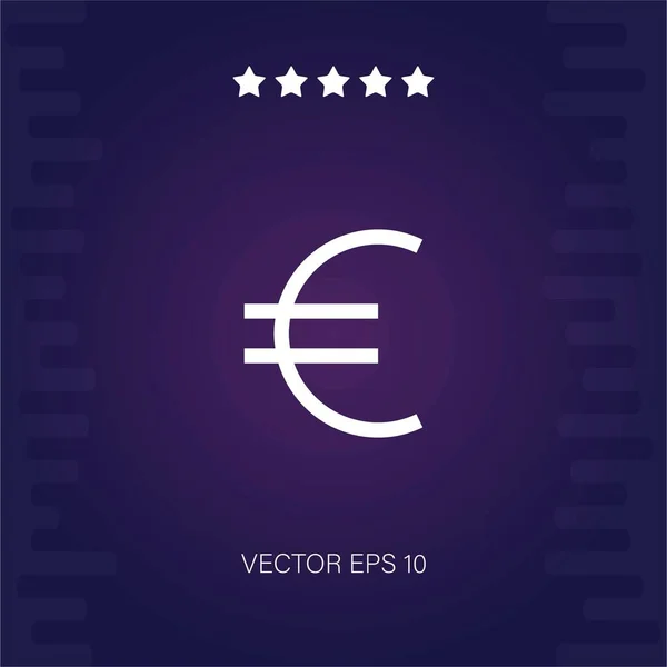Euro Vector Icon Modern Illustration — Stock Vector