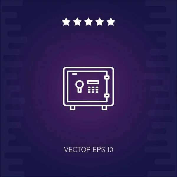 Safebox Vektor Symbol Moderne Illustration — Stockvektor