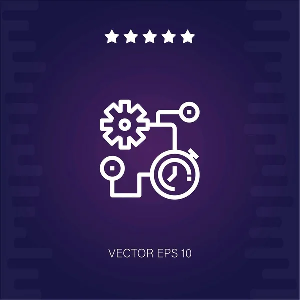 Zeitmanagement Vektor Symbol Moderne Illustration — Stockvektor