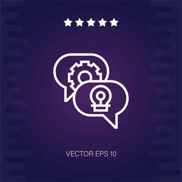 Brainstorm Vektor Ikon Modern Illustration — Stock vektor