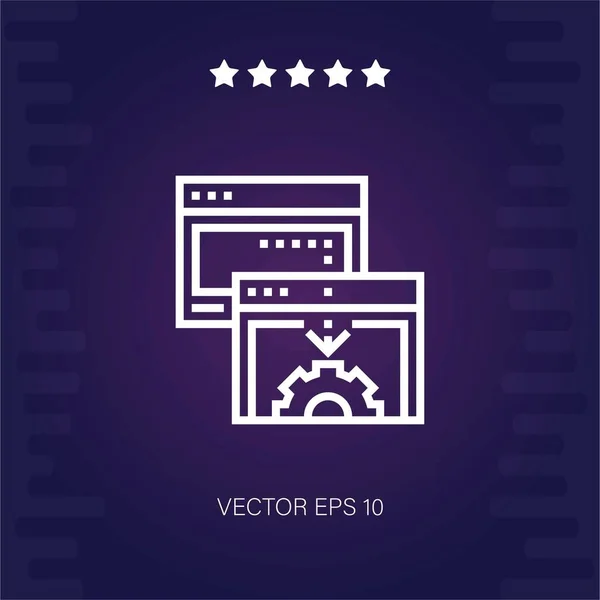 Browser Vektor Symbol Moderne Illustration — Stockvektor