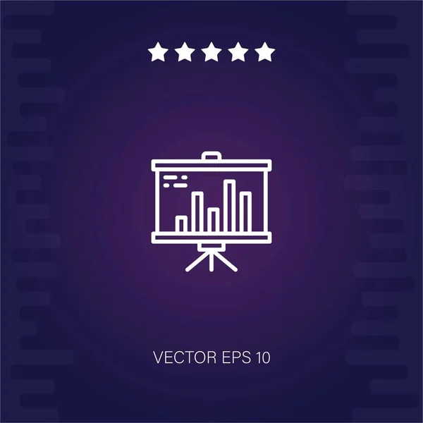 Präsentation Vektor Symbol Moderne Illustration — Stockvektor