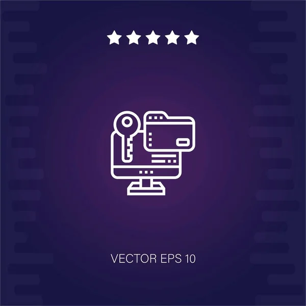 Confidential Vector Icon Modern Illustration — Stock Vector