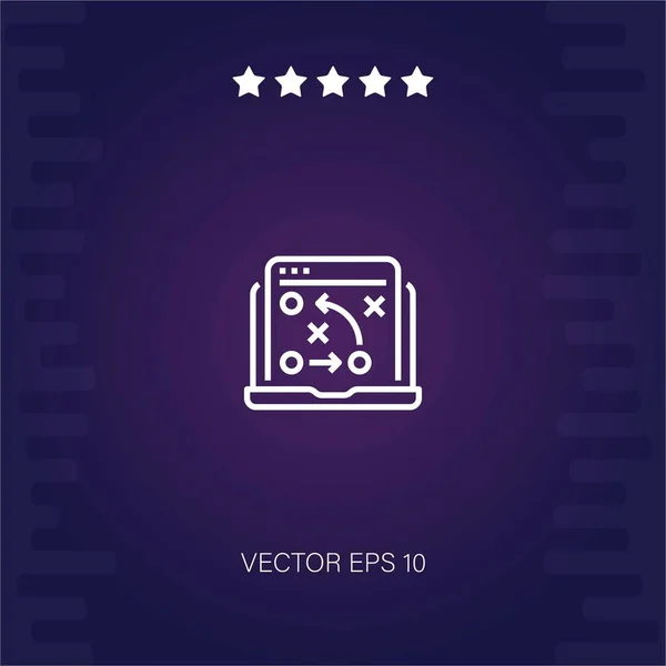 Strategy Vector Icon Modern Illustration — Stock Vector