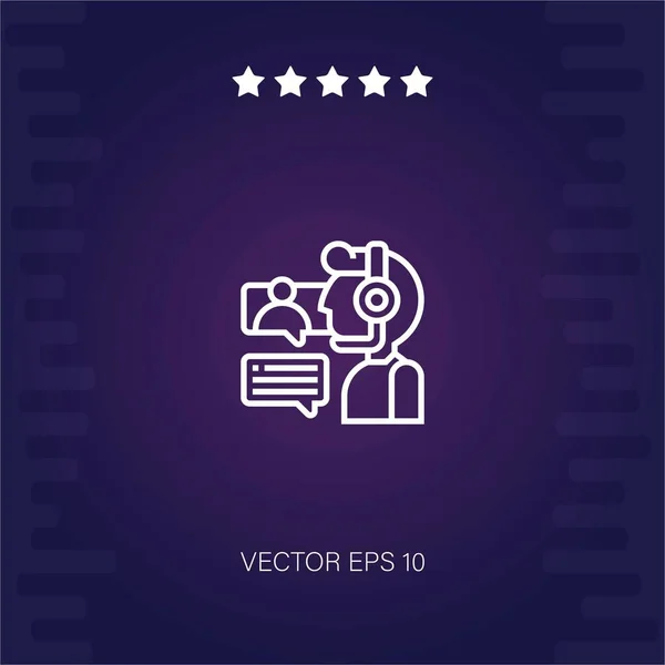 Atención Cliente Icono Vectorial Ilustración Moderna — Vector de stock