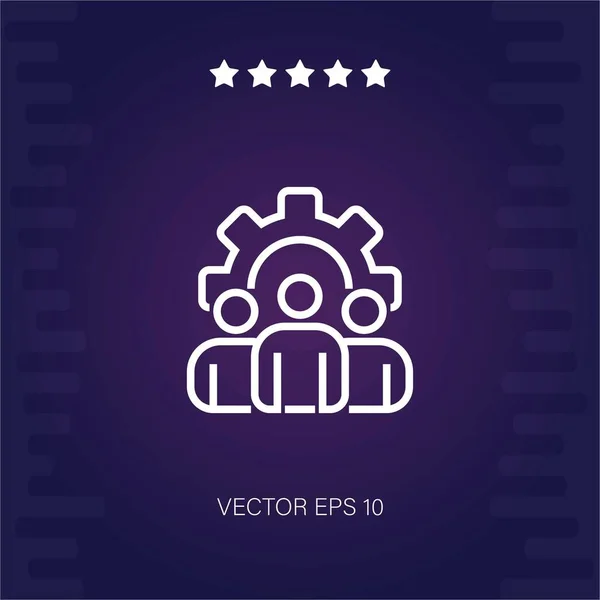 Vector Gestión Icono Ilustración Moderna — Vector de stock