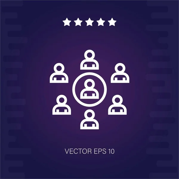 Nätverk Vektor Ikon Modern Illustration — Stock vektor