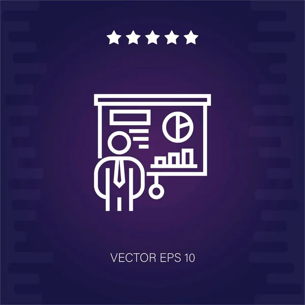 Präsentation Vektor Symbol Moderne Illustration — Stockvektor