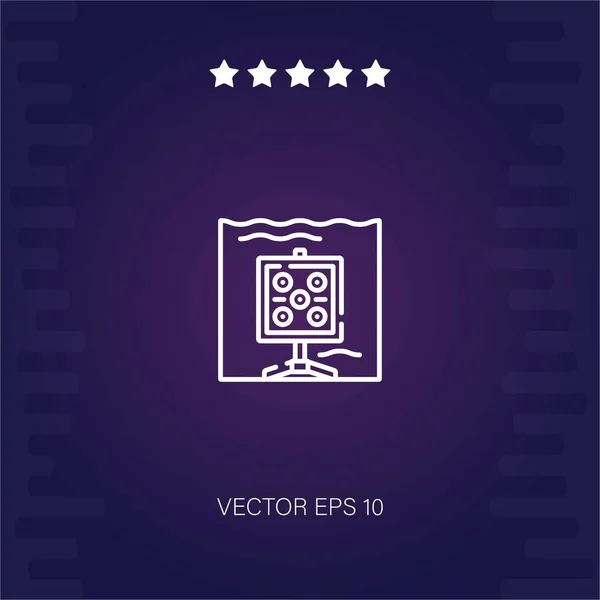 Vector Submarino Icono Ilustración Moderna — Vector de stock