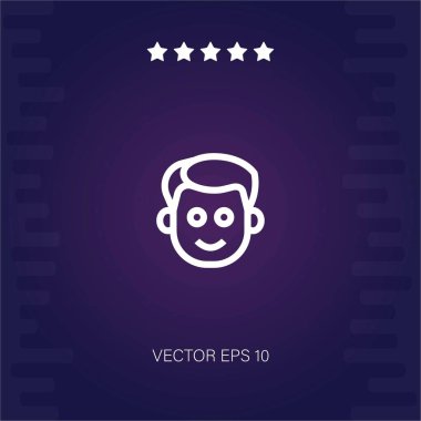 Mutlu vektör simgesi modern illüstrasyon