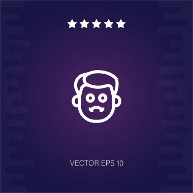 Mide bulantısı vektör simgesi modern illüstrasyon