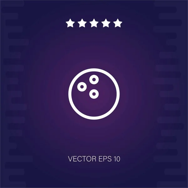 Icône Vectorielle Boule Bowling Illustration Moderne — Image vectorielle