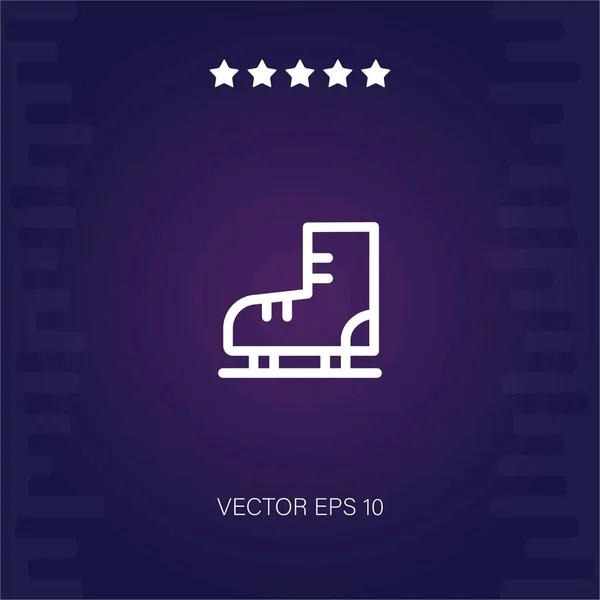 Patinaje Sobre Hielo Vector Icono Ilustración Moderna — Vector de stock