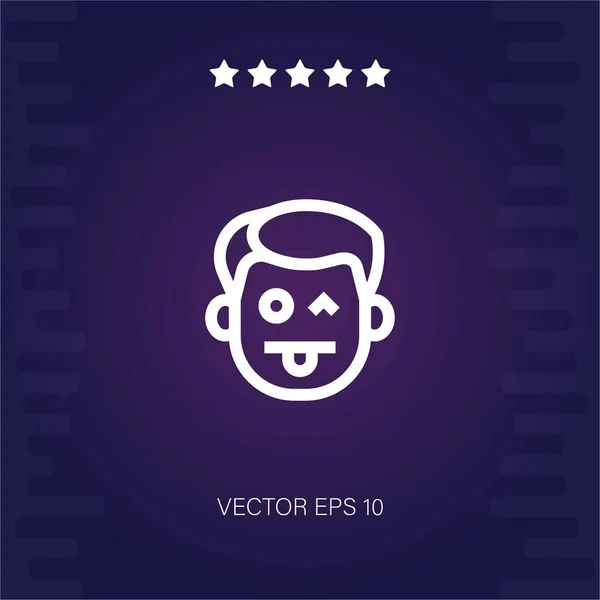 Kacsintó Vektor Ikon Modern Illusztráció — Stock Vector
