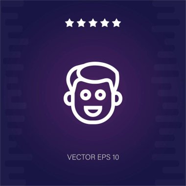 Mutlu vektör simgesi modern illüstrasyon