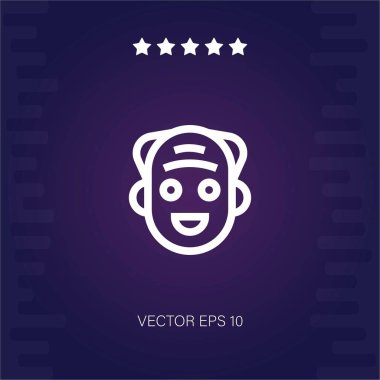 yaşlı adam vektör simgesi modern illüstrasyon