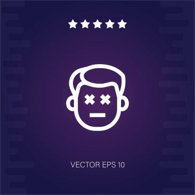 baş döndürücü vektör simgesi modern resimleme