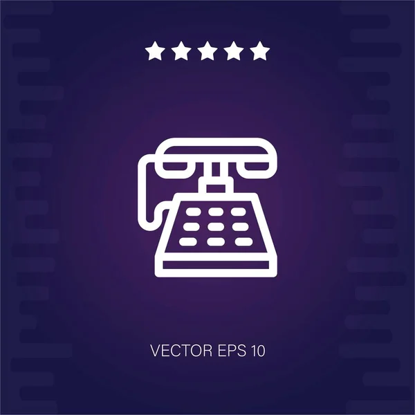 Altes Telefon Vektor Symbol Moderne Illustration — Stockvektor