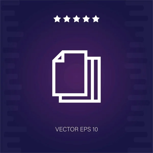 Icono Vector Papel Ilustración Moderna — Archivo Imágenes Vectoriales