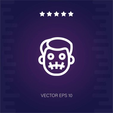 Zombi vektör simgesi modern illüstrasyon